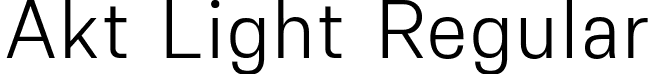 Akt Light Regular font - Akt-Light.ttf