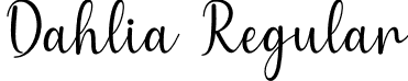 Dahlia Regular font - Dahlia.otf