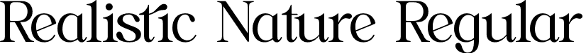 Realistic Nature Regular font - Realistic-Nature.otf