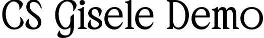 CS Gisele Demo font - CSGisele-Regular_demo.otf