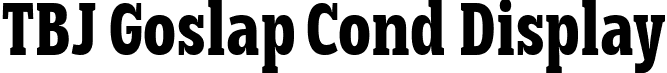 TBJ Goslap Cond Display font - TBJGoslap-DisplayCondBold.ttf