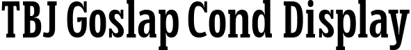 TBJ Goslap Cond Display font - TBJGoslap-DisplayCondReg.ttf