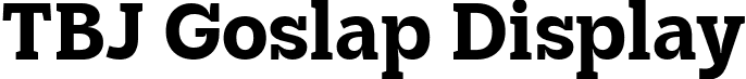 TBJ Goslap Display font - TBJGoslap-DisplayNormalBold.ttf