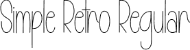 Simple Retro Regular font - Simple-Retro.otf