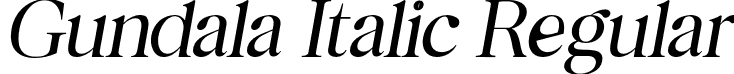 Gundala Italic Regular font - gundala-italic.otf