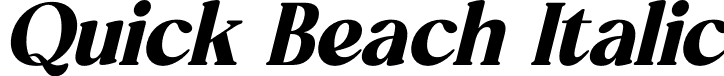 Quick Beach Italic font - quick-beach-italic.otf