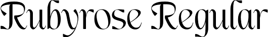 Rubyrose Regular font - Rubyrose.otf