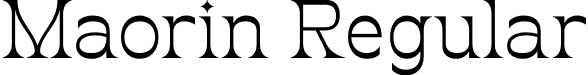 Maorin Regular font - Maorin.otf