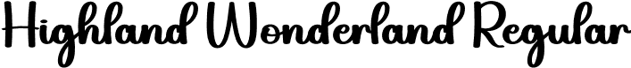 Highland Wonderland Regular font - Highland-Wonderland.otf