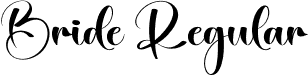 Bride Regular font - Bride.otf