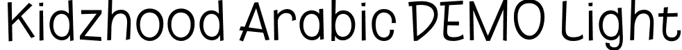 Kidzhood Arabic DEMO Light font - KidzhoodArabicDEMO-Light.otf