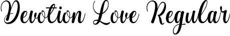 Devotion Love Regular font - Devotion Love.ttf