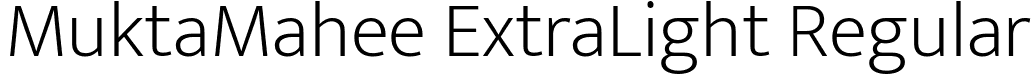 MuktaMahee ExtraLight Regular font - MuktaMahee-ExtraLight.ttf