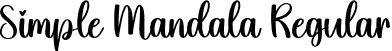 Simple Mandala Regular font - Simple-Mandala.otf