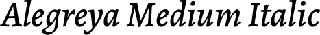 Alegreya Medium Italic font - Alegreya-MediumItalic.ttf