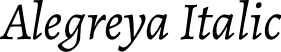 Alegreya Italic font - Alegreya-Italic.ttf