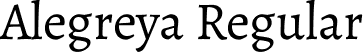 Alegreya Regular font - Alegreya-Regular.ttf