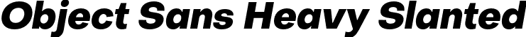 Object Sans Heavy Slanted font - ObjectSans-HeavySlanted.otf