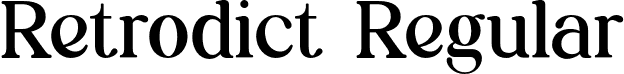 Retrodict Regular font - retrodict.otf