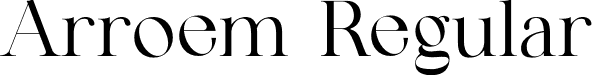 Arroem Regular font - arroem.otf