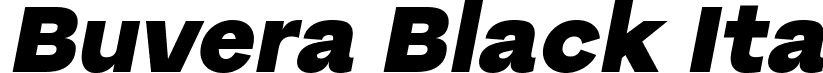 Buvera Black Ita font - Buvera-BlackItalic.ttf