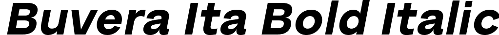 Buvera Ita Bold Italic font - Buvera-BoldItalic.ttf