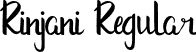 Rinjani Regular font - Rinjani.otf