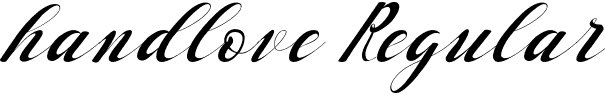 handlove Regular font - handlove.otf