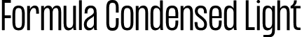 Formula Condensed Light font - FormulaCondensed-Light.otf