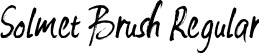 Solmet Brush Regular font - Solmet Brush.ttf