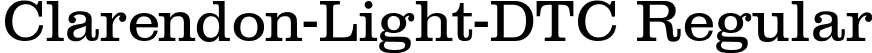 Clarendon-Light-DTC Regular font - clarenda.ttf