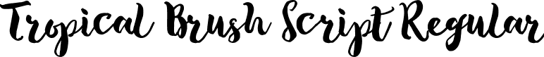 Tropical Brush Script Regular font - Tropical Brush Script.ttf