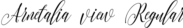 Arnetalia view Regular font - Arnetalia.ttf