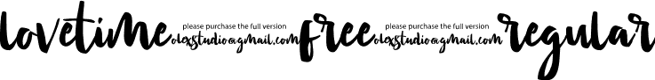 Lovetime FREE Regular font - Love time FREE.otf