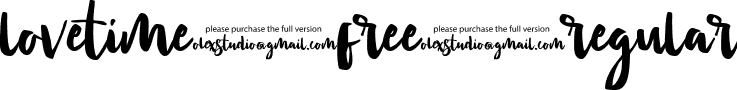 Lovetime FREE Regular font - Love time FREE.ttf