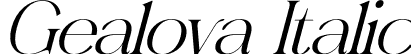 Gealova Italic font - Gealova-Italic.otf