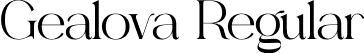 Gealova Regular font - Gealova.otf