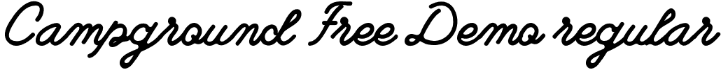 Campground Free Demo regular font - CampgroundFreeDemo-regular.otf