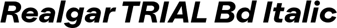 Realgar TRIAL Bd Italic font - Realgar_TRIAL-BdIt.otf