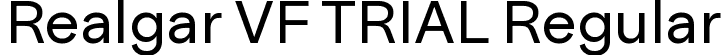 Realgar VF TRIAL Regular font - Realgar_VF_TRIAL.ttf