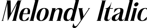 Melondy Italic font - Melondy-Italic.otf