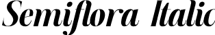 Semiflora Italic font - Semiflora-Italic.otf