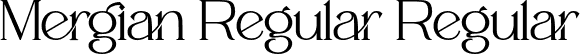 Mergian Regular Regular font - mergian-regular.otf