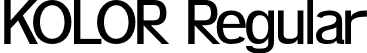 KOLOR Regular font - Kolor.otf