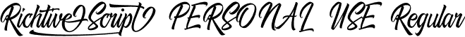 Richtive Script PERSONAL USE Regular font - RichtiveScriptPersonalUseRegular-MVx8P.otf