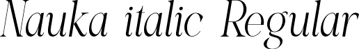 Nauka italic Regular font - Nauka-italic.otf