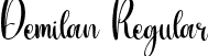 Demilan Regular font - Demilan.ttf