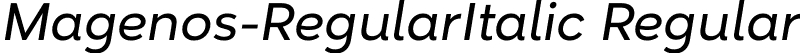 Magenos-RegularItalic Regular font - Magenos-RegularItalic.otf