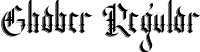 Ghober Regular font - Ghober.otf