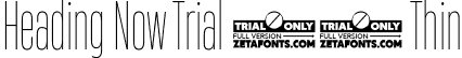 Heading Now Trial 21 Thin font - HeadingNowTrial-21Thin.ttf